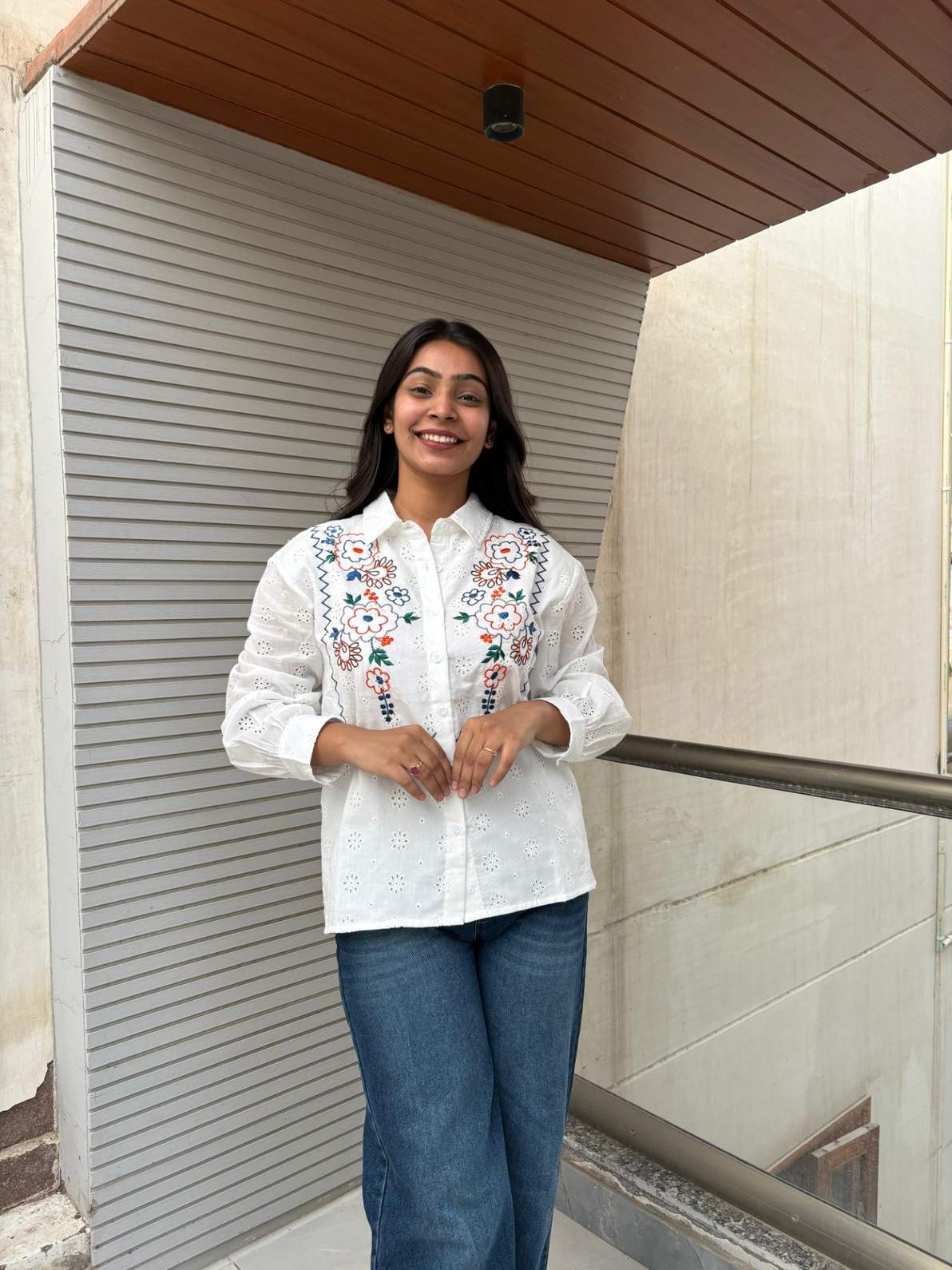 Embroidered Cotton Shirt