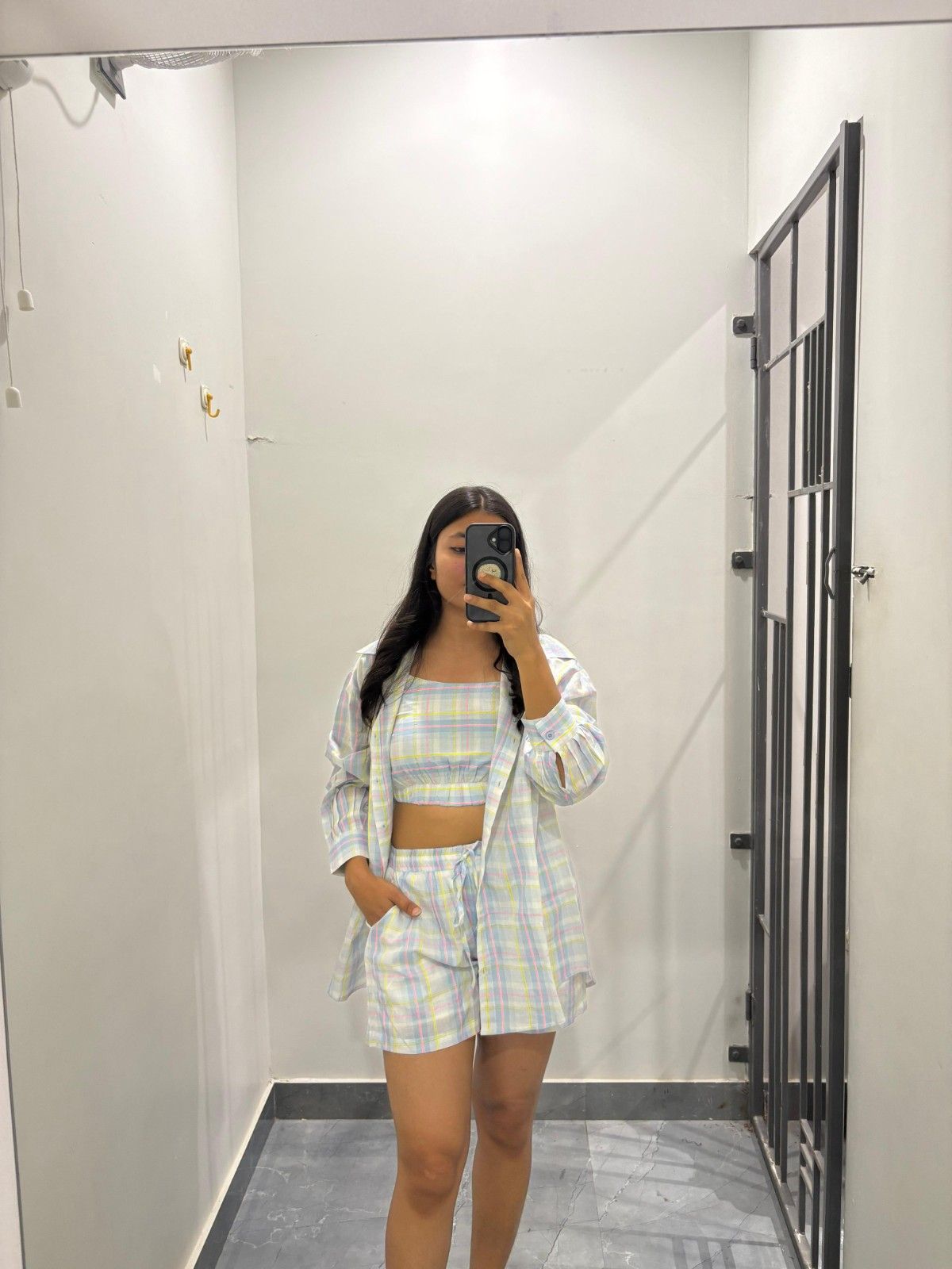 Checks 3pc Shorts coordset