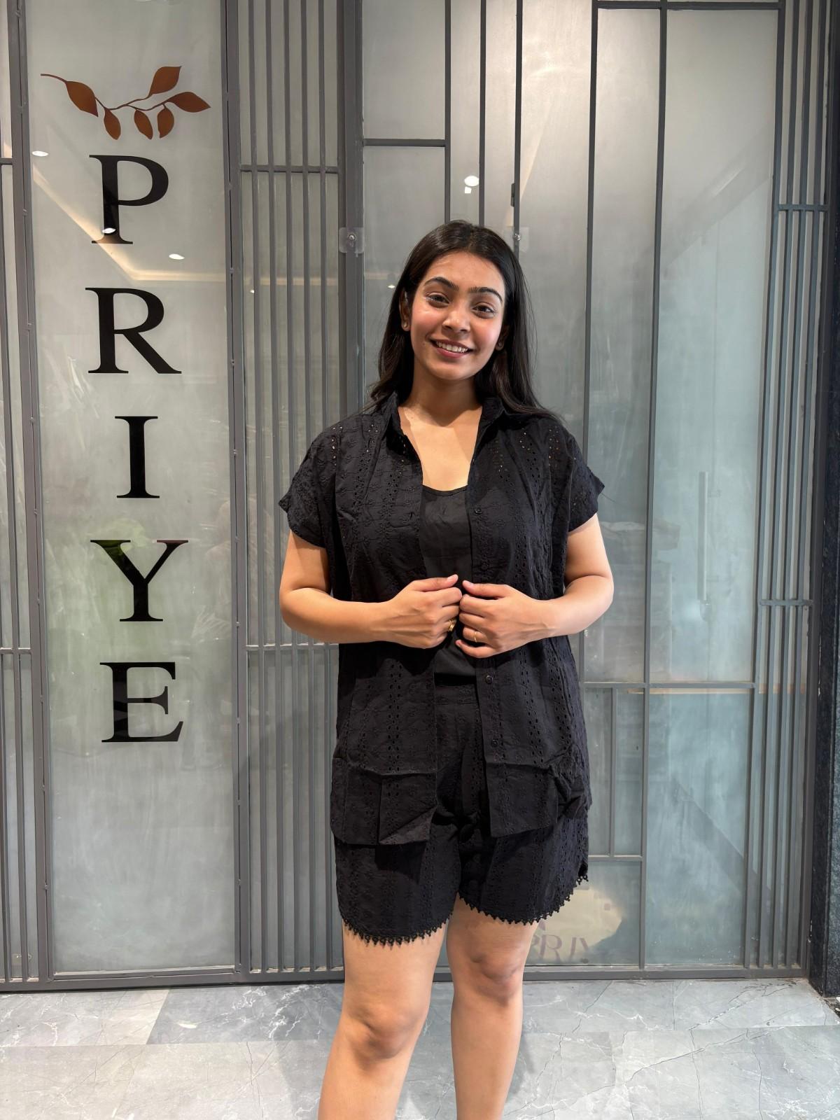 Cutwork Shorts coordset