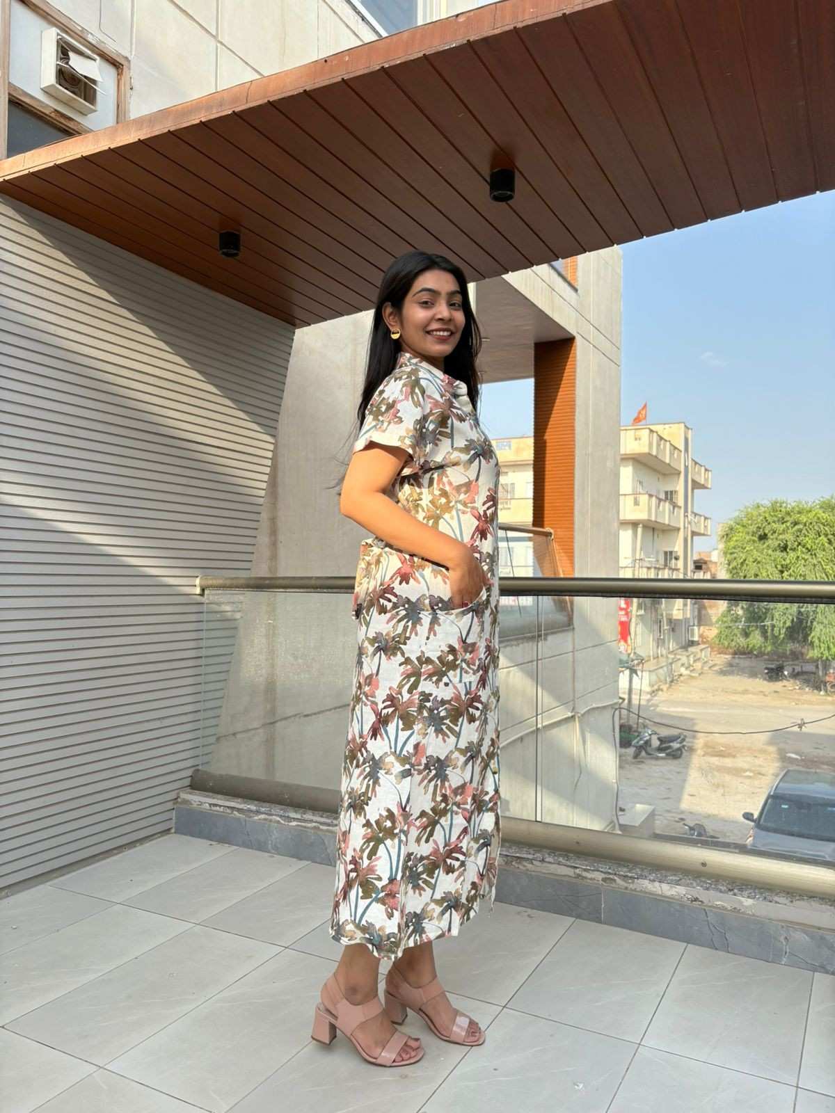 Khadi linen Shirt dress