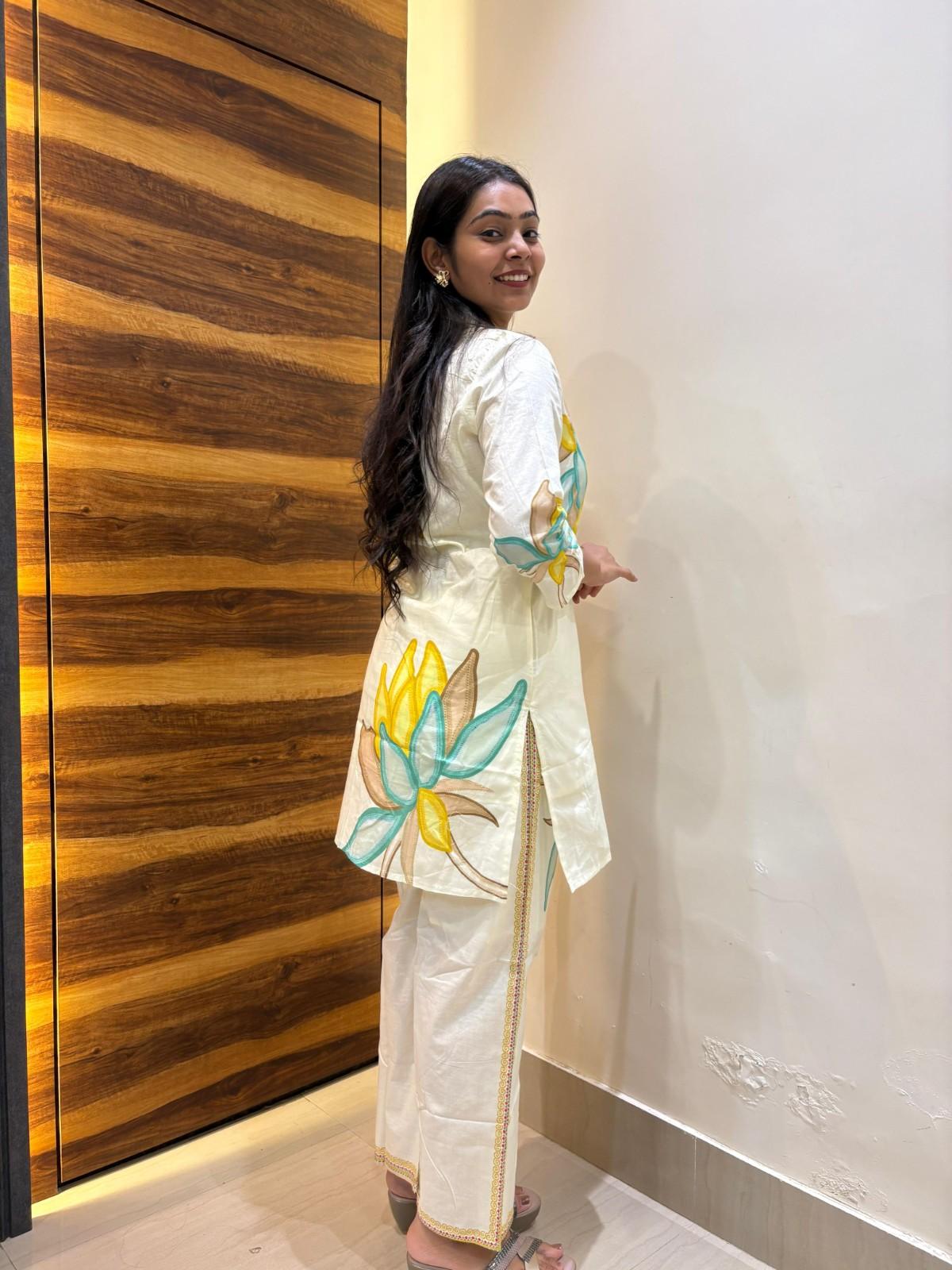 Cotton digital print long Coordset