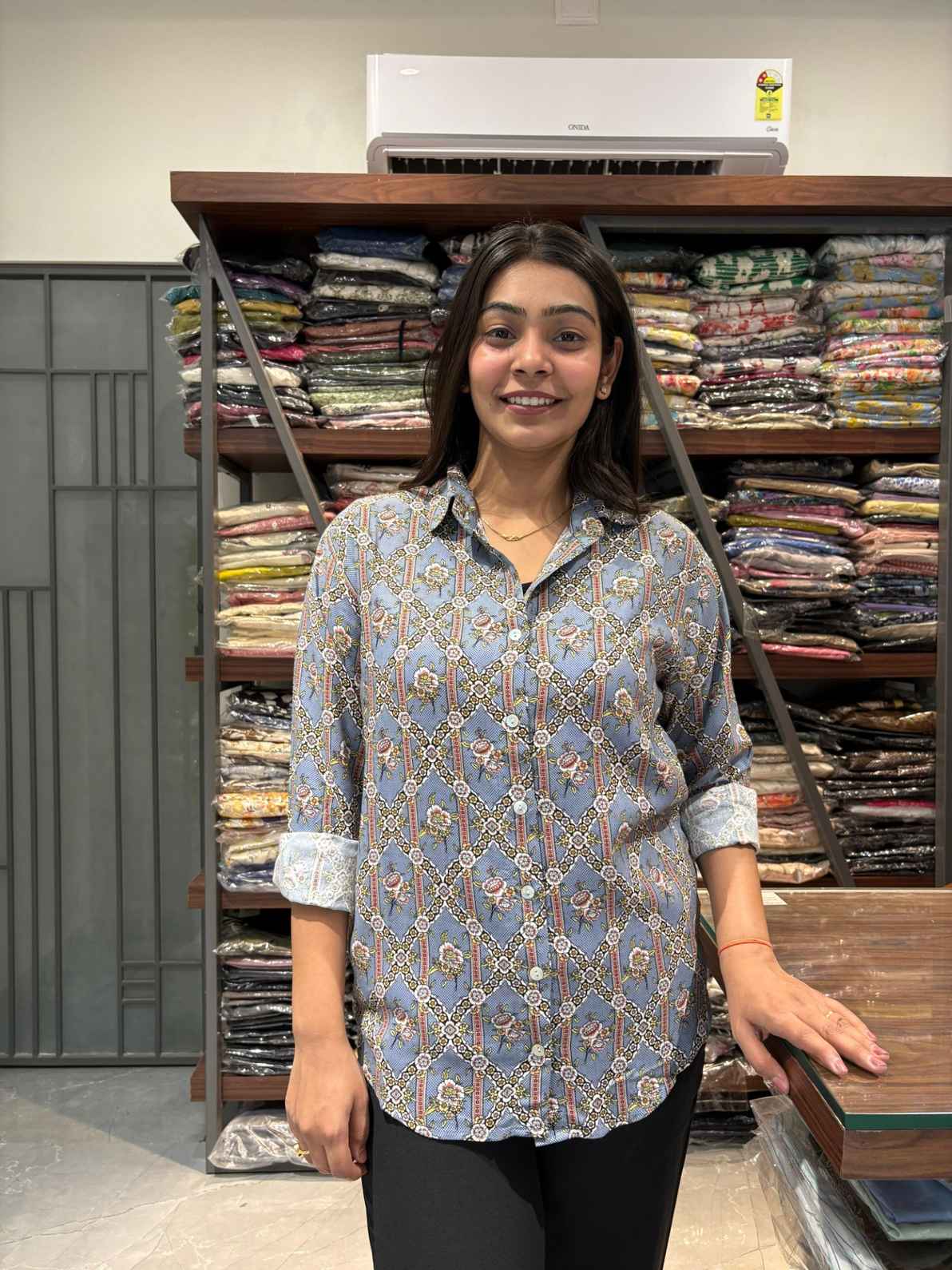 Printed cotton shirt