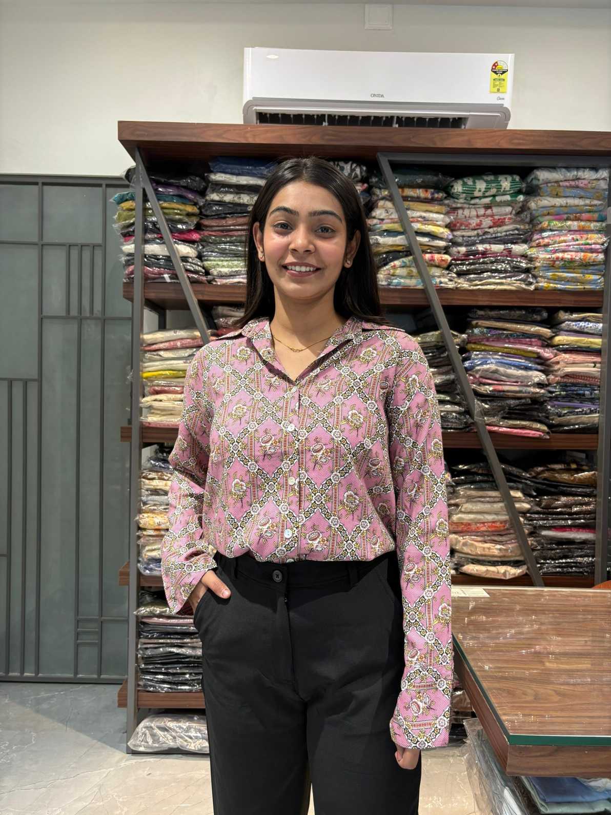 Printed cotton shirt