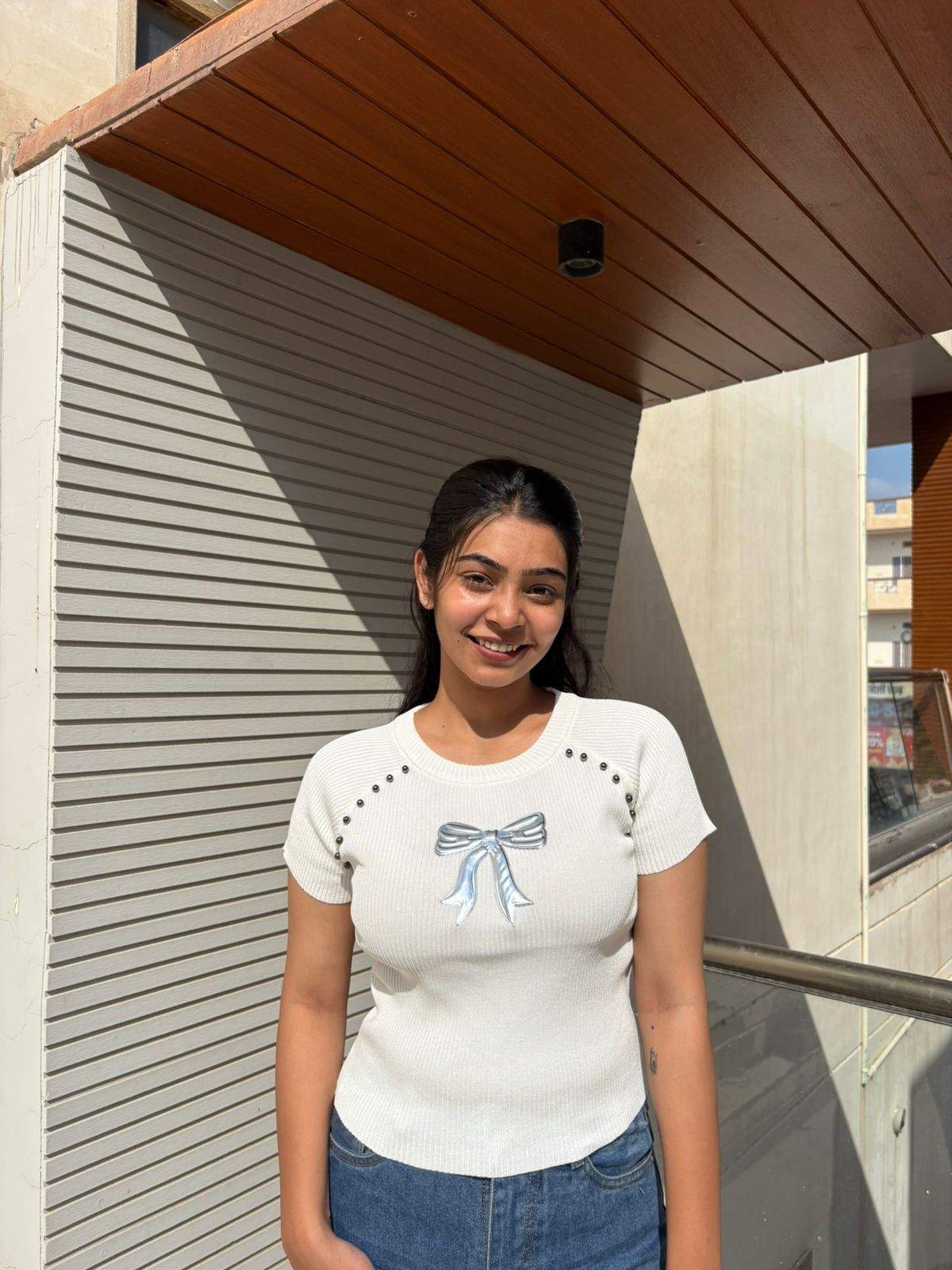 Knitted korean crop top