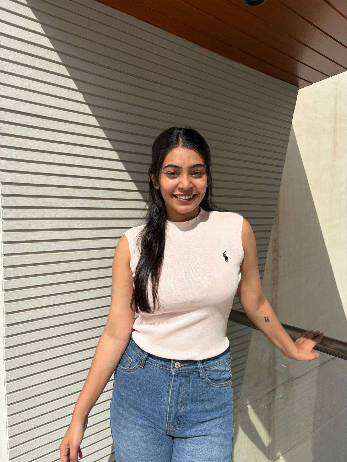 Knitted sleeveless top