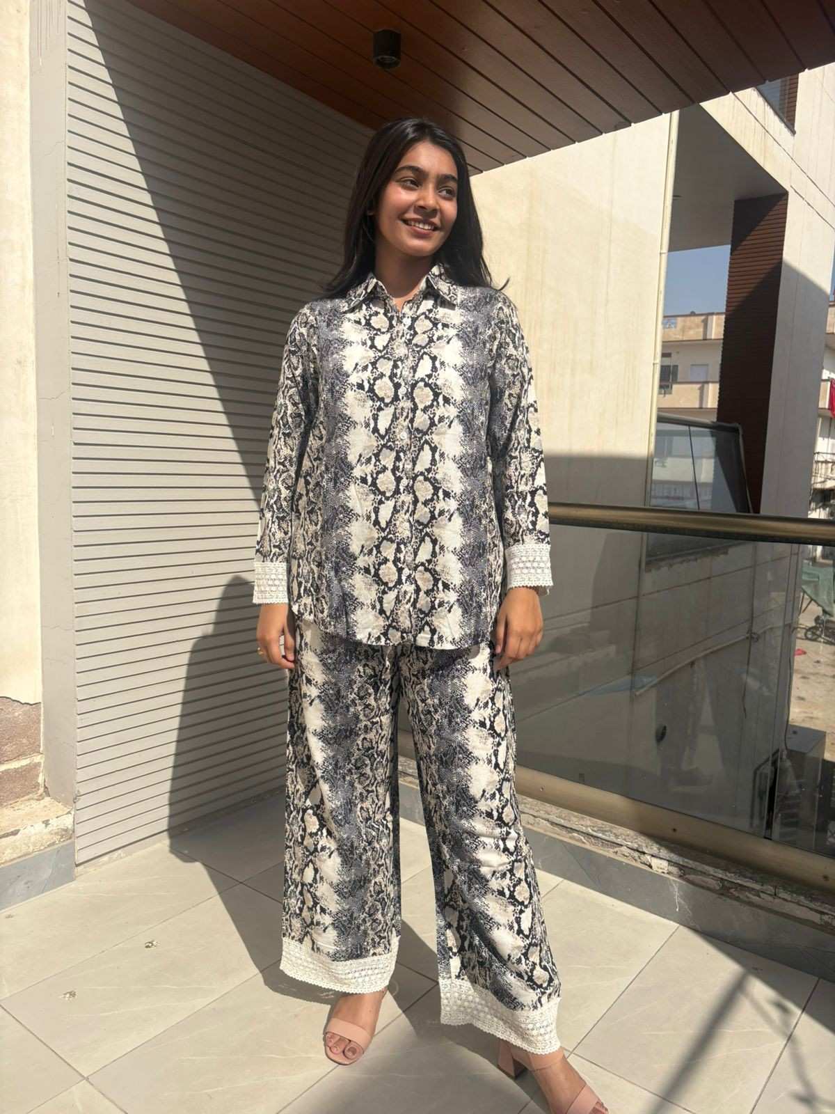 Cotton Selfwork printed coirdset