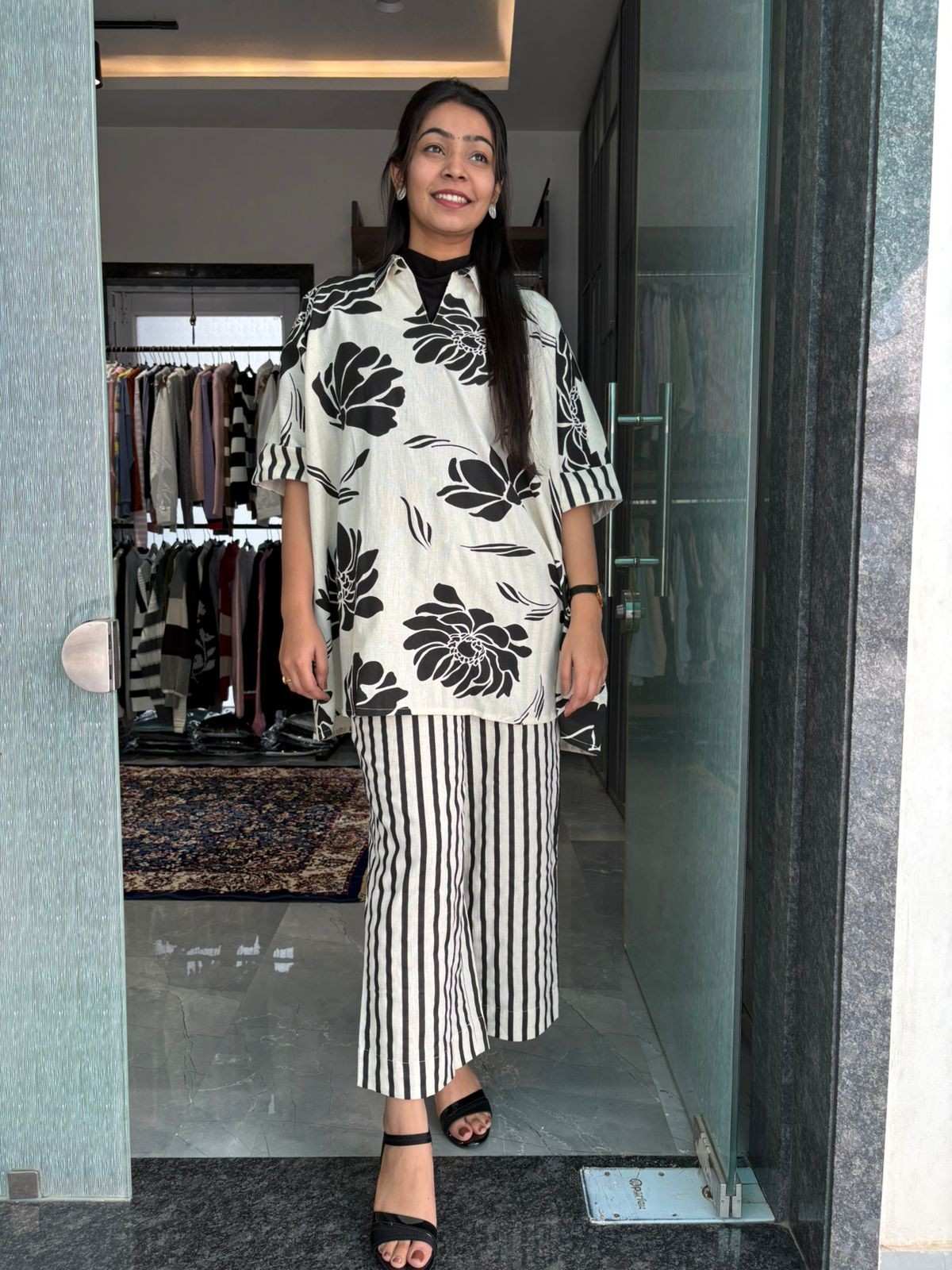 Khadi printed loose coordset