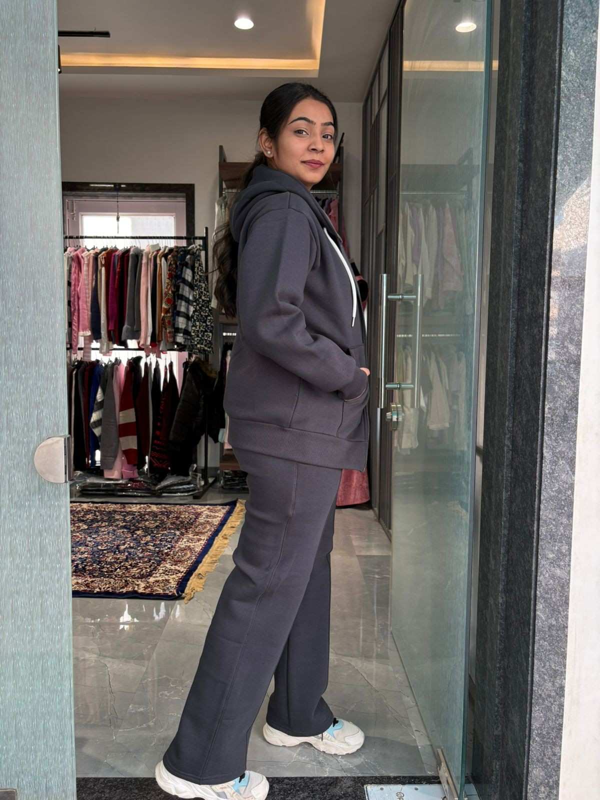 Woolen hoodie  track suit